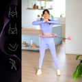 Masážna obruč HMS HHW11 PLUS SIZE so závažím ružová