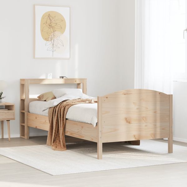 vidaXL Posteľ bez matraca 75x190 cm masívna borovica