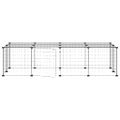 vidaXL 20-panelová klietka pre domáce zvieratá čierna 140x70x35 cm oceľ