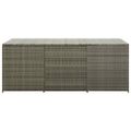 vidaXL Záhradný úložný box sivý 180x90x70 cm polyratanový