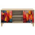 vidaXL TV skrinka HEESCH 102 x 33 x 50 cm Sonoma Kompozitné drevo