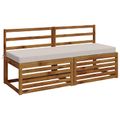 vidaXL Vankúš na lavičku SOEST 100% polyester Biela 150 x 50 x 8 cm