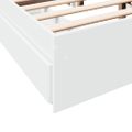vidaXL Posteľný rám so zásuvkami biely 140x190 cm kompozitné drevo