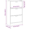 vidaXL Botník hnedý dub 63x24x103 cm spracované drevo