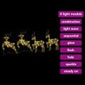vidaXL LED Soby 4 ks 80 LED Zlatá 44 x 18 x 65,5 cm PET