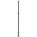 vidaXL Záhradná brána čierna 100x200 cm oceľový dizajn s koľajnicami