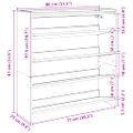 vidaXL Regál na topánky dub sonoma 80x25x81 cm spracované drevo