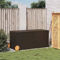 vidaXL Záhradný úložný box s kolieskami hnedý 283 l polyratan