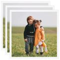 vidaXL Fotorámiky na stenu, koláž 3 ks, biele 40x40 cm, MDF