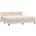 vidaXL Boxspring posteľ s matracom kapučínová 200x200 cm umelá koža