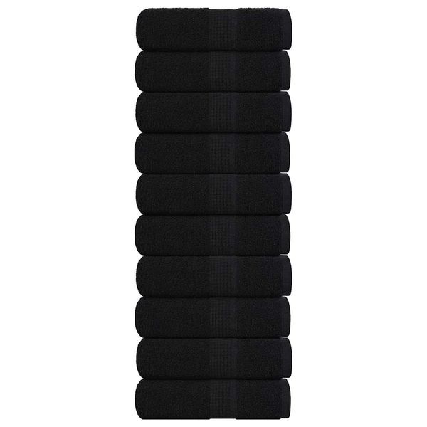 vidaXL Uteráky pre hostí FROGN 10 ks čierne 30x50 cm 360 g/m²