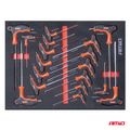 Dielenský vozík na náradie so sadou 258 kusov náradia 840 x 460 x 870 mm AMiO-04892