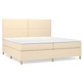 vidaXL Boxspring posteľ s matracom krémová 200x200 cm látka