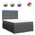vidaXL Boxspring posteľ s matracom tmavosivá 140x200 cm látka