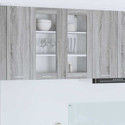 vidaXL Závesná skrinka Sivý Sonoma 80 x 31 x 80 cm Kompozitné drevo