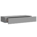 vidaXL Zásuvkové police nástenné 2 ks sivé 60x23,5x10 cm MDF