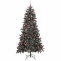 vidaXL Umelý vianočný stromček Zelená 210 cm PVC, plast a oceľ