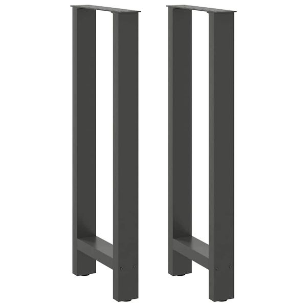 vidaXL Nohy barového stola antracitové 2 ks 50 x (100-101) cm oceľové