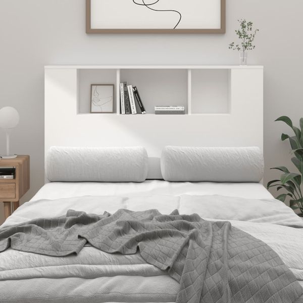 vidaXL Skrinka s čelom postele biela 120x18,5x102,5 cm