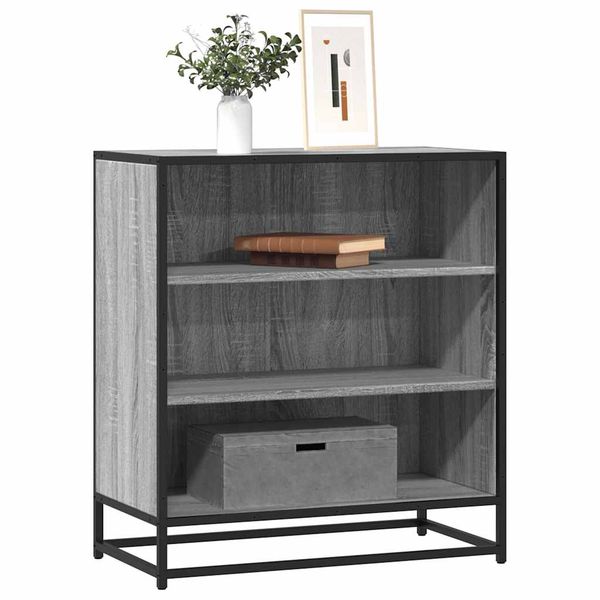 vidaXL Komoda sivá sonoma 68x35x76 cm kompozitné drevo a kov