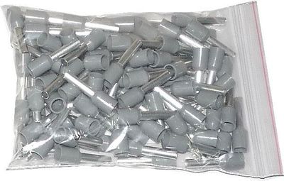 Dutinka na kábel 2,5mm2 sivá (E2512), balenie 100 ks