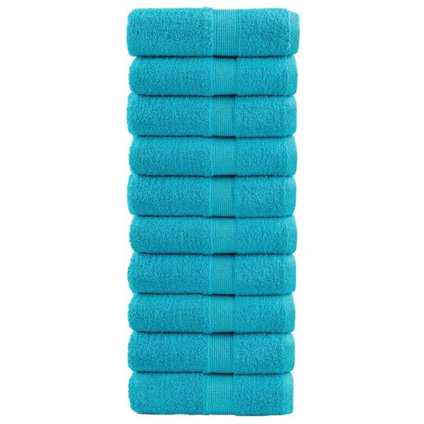 vidaXL Prémiové umývacie utierky SOLUND 10 ks tyrkysové 30x30 cm 600 g/m²