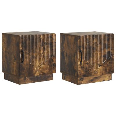 vidaXL Nočný stolík 2 pcs Dymový dub 43 x 34,5 x 47 cm