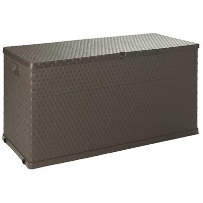 vidaXL Záhradný úložný box, hnedý 120x56x63 cm, PP ratan