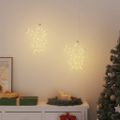vidaXL Vianočné osvetlenie santa silueta 2 ks 35 LED diód teplá biela