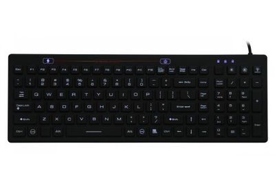 SK312BL – Priemyselná silikónová antibakteriálna klávesnica podsvietená, CZ, USB, IP68