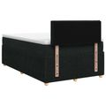 vidaXL Posteľ boxspring s matracom Čierna 120 x 200 cm Látka