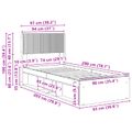 vidaXL Posteľový rám s úložným priestorom a čelom Čierna 90 x 200 cm