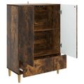 vidaXL Servírovacia skriňa so zásuvkou Dymový dub 66 x 34,5 x 95 cm