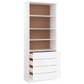 vidaXL TV skrinka so zásuvkami ALTA biela 77x35x186,5 borovicový masív