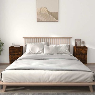 vidaXL Nočné stolíky 2 ks dymový dub 40x35x70 cm