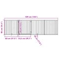 vidaXL Psia brána s dvierkami, skladacia, 4 panely, hnedá, 320 cm, topoľové drevo