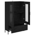 vidaXL Highboard CORONA Čierny dub 69,5 x 31 x 115 cm Kompozitné drevo