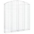 vidaXL Oblúkový gabionový kôš 200x30x200/220 cm pozinkované železo