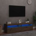 vidaXL TV skrinky s LED svetlami 2 ks dub artisan kompozitné drevo