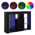 vidaXL Rohový LED TV kabinet 100x40x68cm Čierna Kompozitné drevo