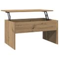 vidaXL Konferenčný stolík dub artisan 80x50,5x41,5 cm kompozitné drevo