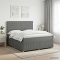 vidaXL Posteľ boxspring s matracom Tmavosivá 140 x 190 cm Látka