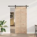 vidaXL Posuvné dvere Prírodná 80 x 208 cm Borovicový masív