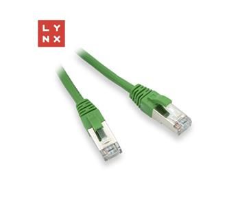 LYNX FTP patch kábel Cat5e PVC, CCA, 0,5 m, zelený (predaj po 10 ks)