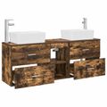 vidaXL Set kabinetov do kúpeľne 3 ks Dymový dub 53 x 34,5 x 63 cm