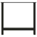 vidaXL Nohy k jedálenskému stolu, čierne, 2 ks, 70 x (72-73) cm, oceľové