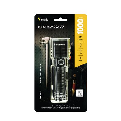 Technik MT-P26V2 svietidlo (1x18650 2000mAh) + USB-C (1000 lm)