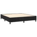 vidaXL Posteľný rám boxspring s matracom čierny 140x200 cm zamat