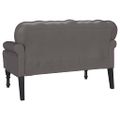 vidaXL Chesterfield lavica Sivá 119,5 x 64,5 x 75 cm Umelá koža