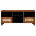 vidaXL TV skrinka Hnedá 100 x 33,5 x 46 cm Masívne mango drevo